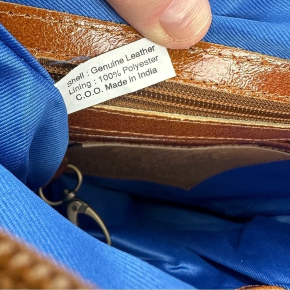 Sharif Artistic Expressions Crossbody Bag Hand Painted Leather Winter Wonderland - Picture 11 of 15